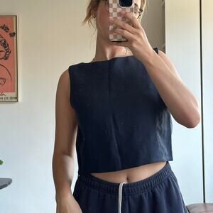 Aritzia x wilfred linen top